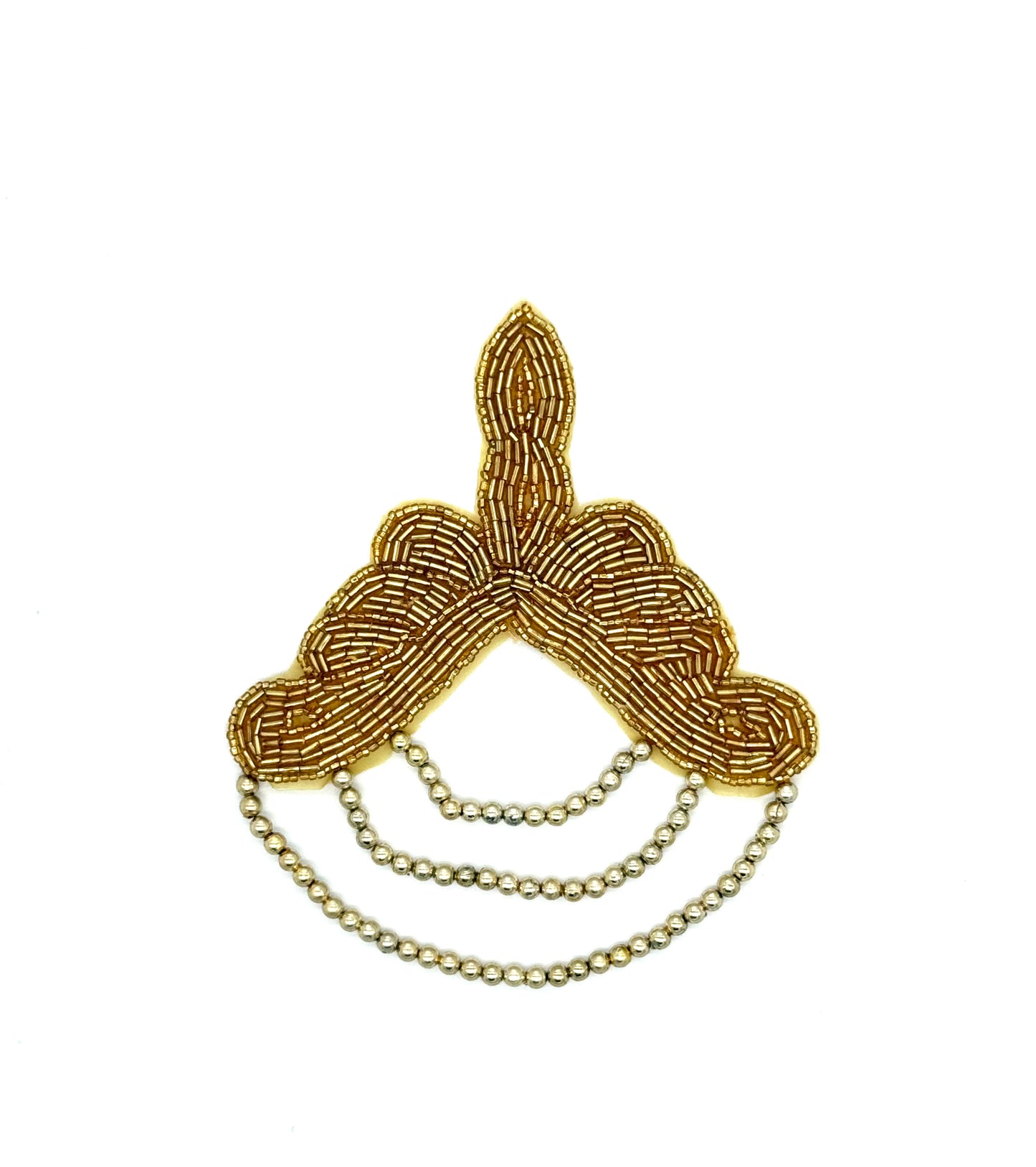Hombrera - Opción de abalorios dorados brillantes/dorados de 15 x 12,5 cm