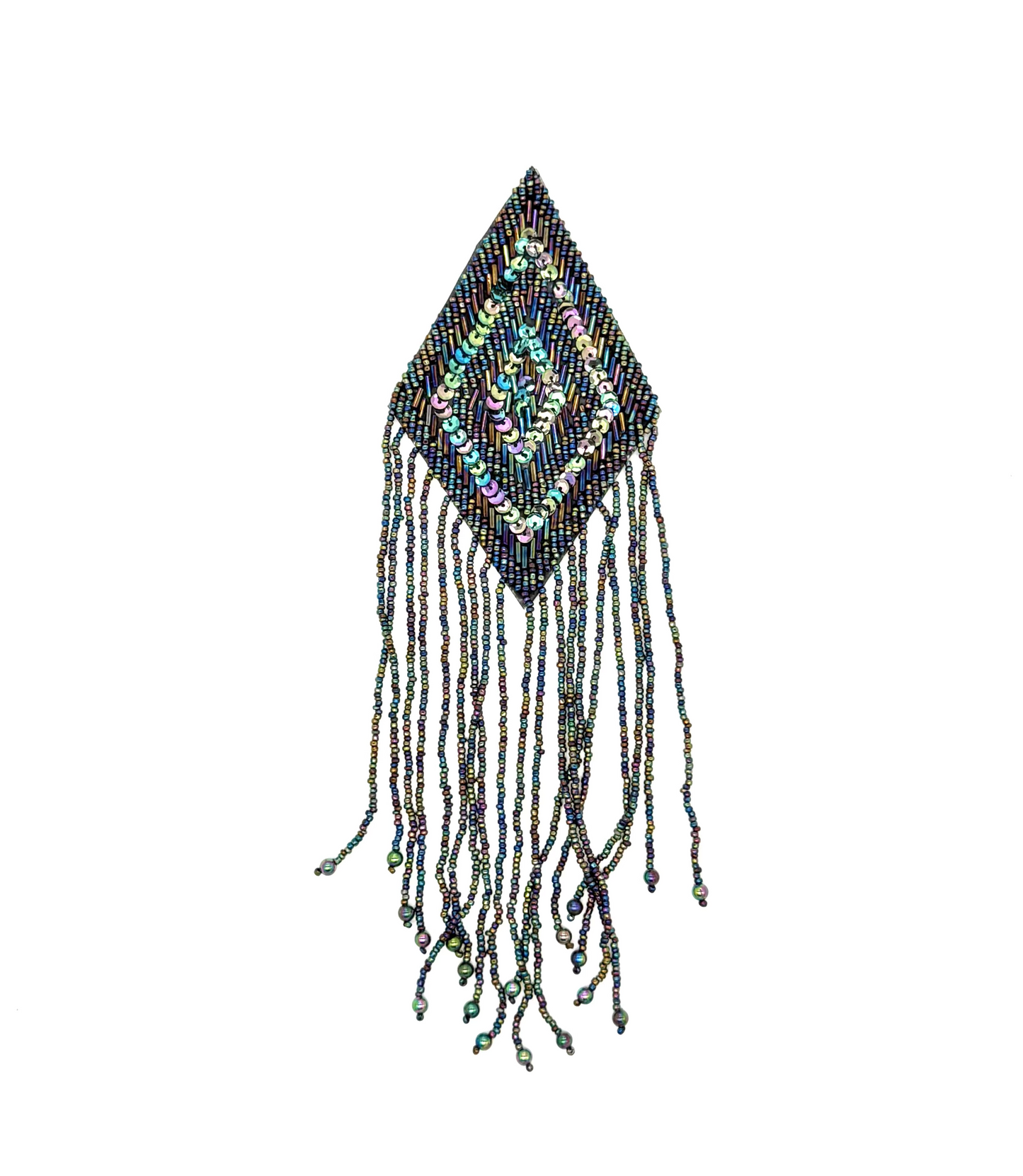 Charretera forma de diamante - Lentejuelas/Cuentas Moonlight 10.5" x 3"