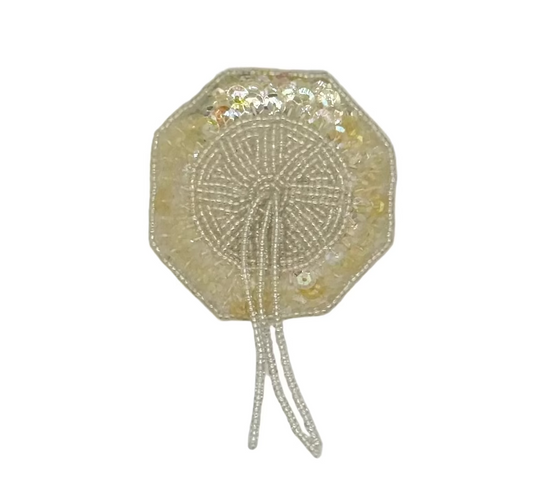 Epaulet - Iridescent Sequins/Beads 4.25"x 3”