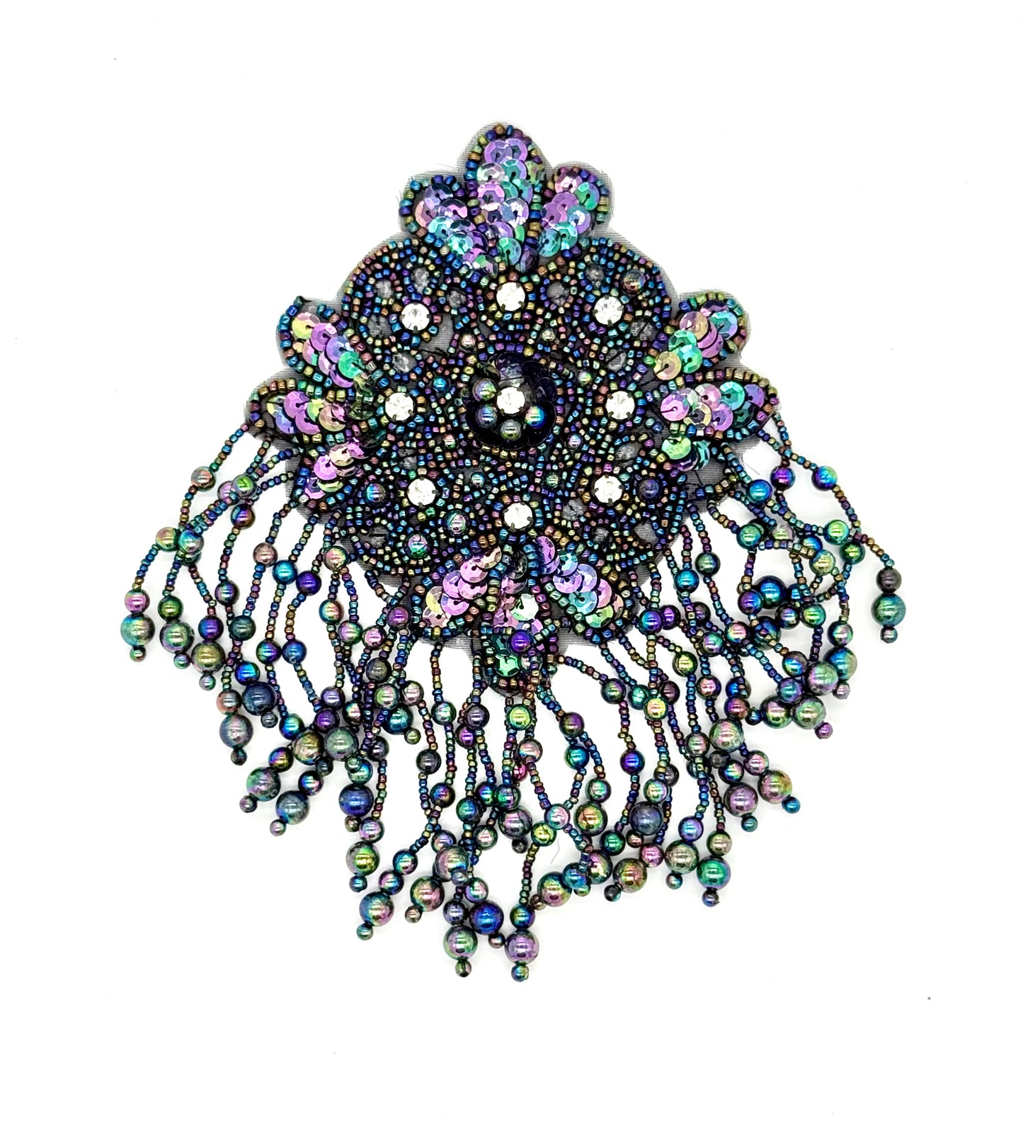 Charretera - Lentejuelas/Cuentas Moonlight - Diamantes de imitación 8"x 5"
