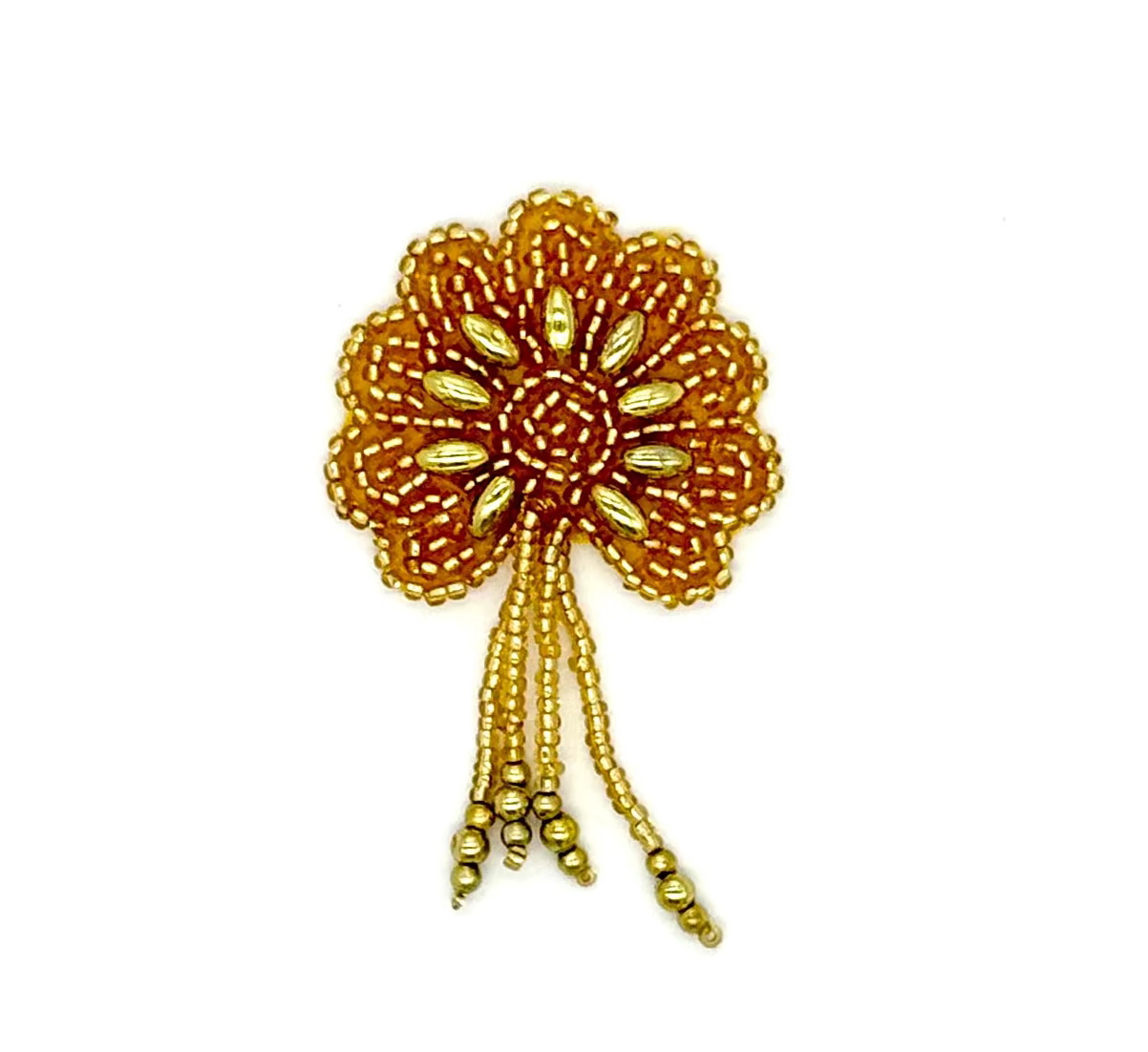 Epaulet - Gold Beads 3" x 2"