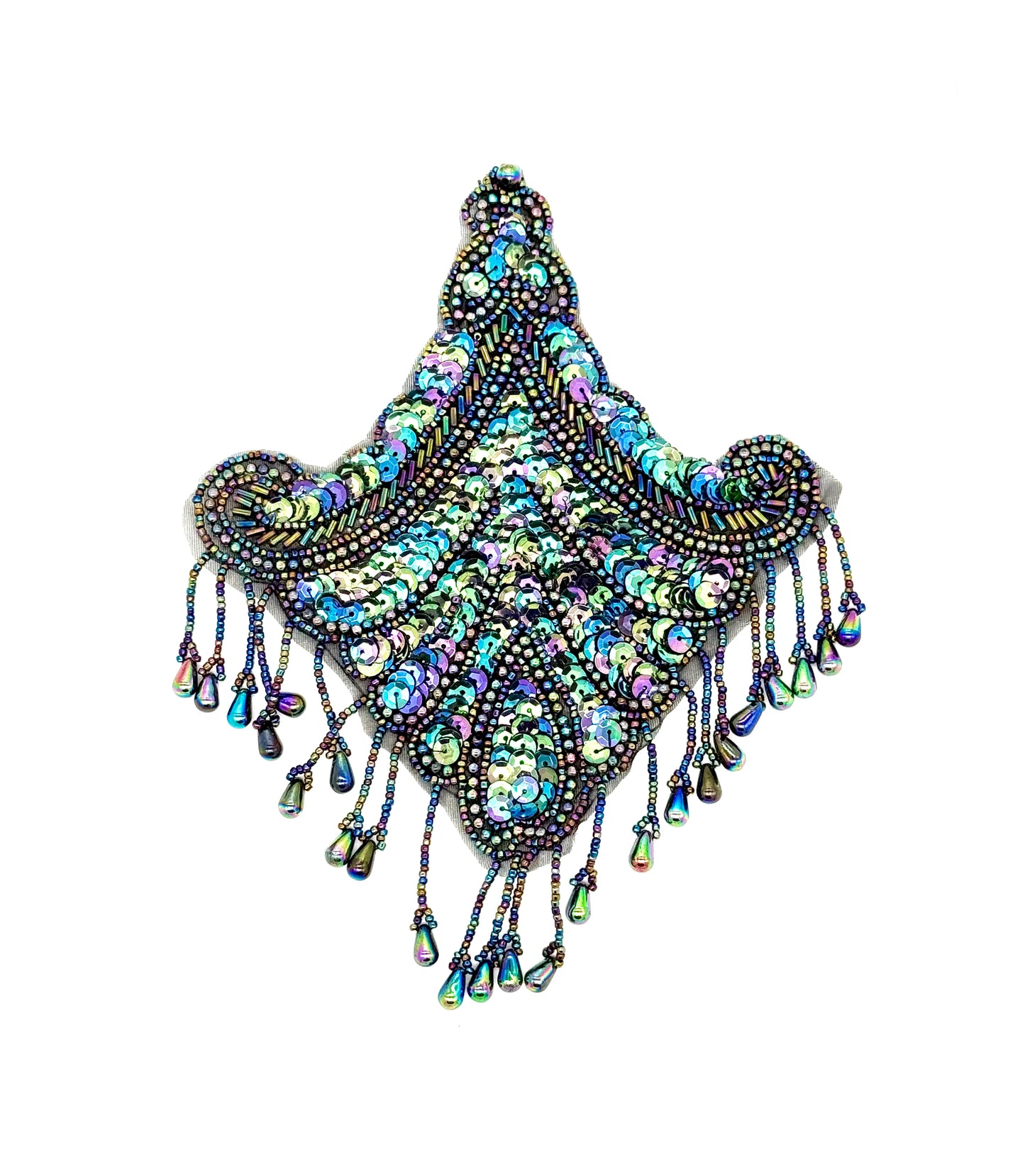 Hombrera estilo victoriano - Lentejuelas/Cuentas Moonlight 20.32 cm x 16.51 cm