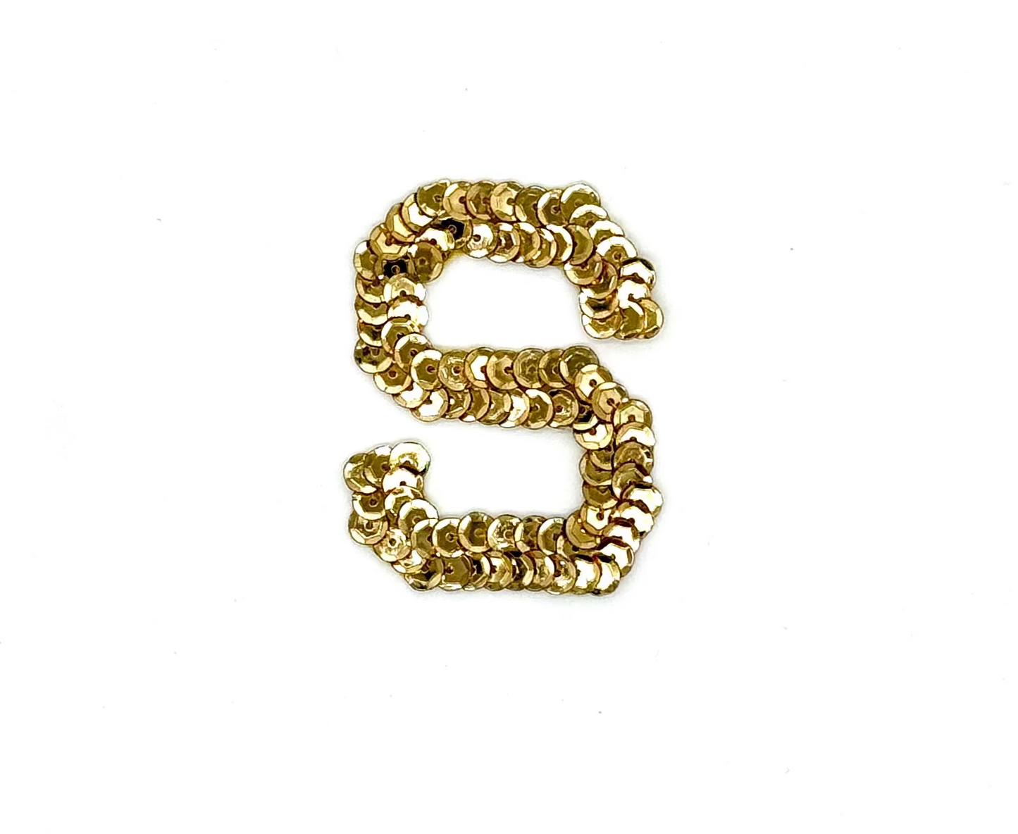 2.25” Letter Appliqué - Dark Gold Sequins - Choice of letter