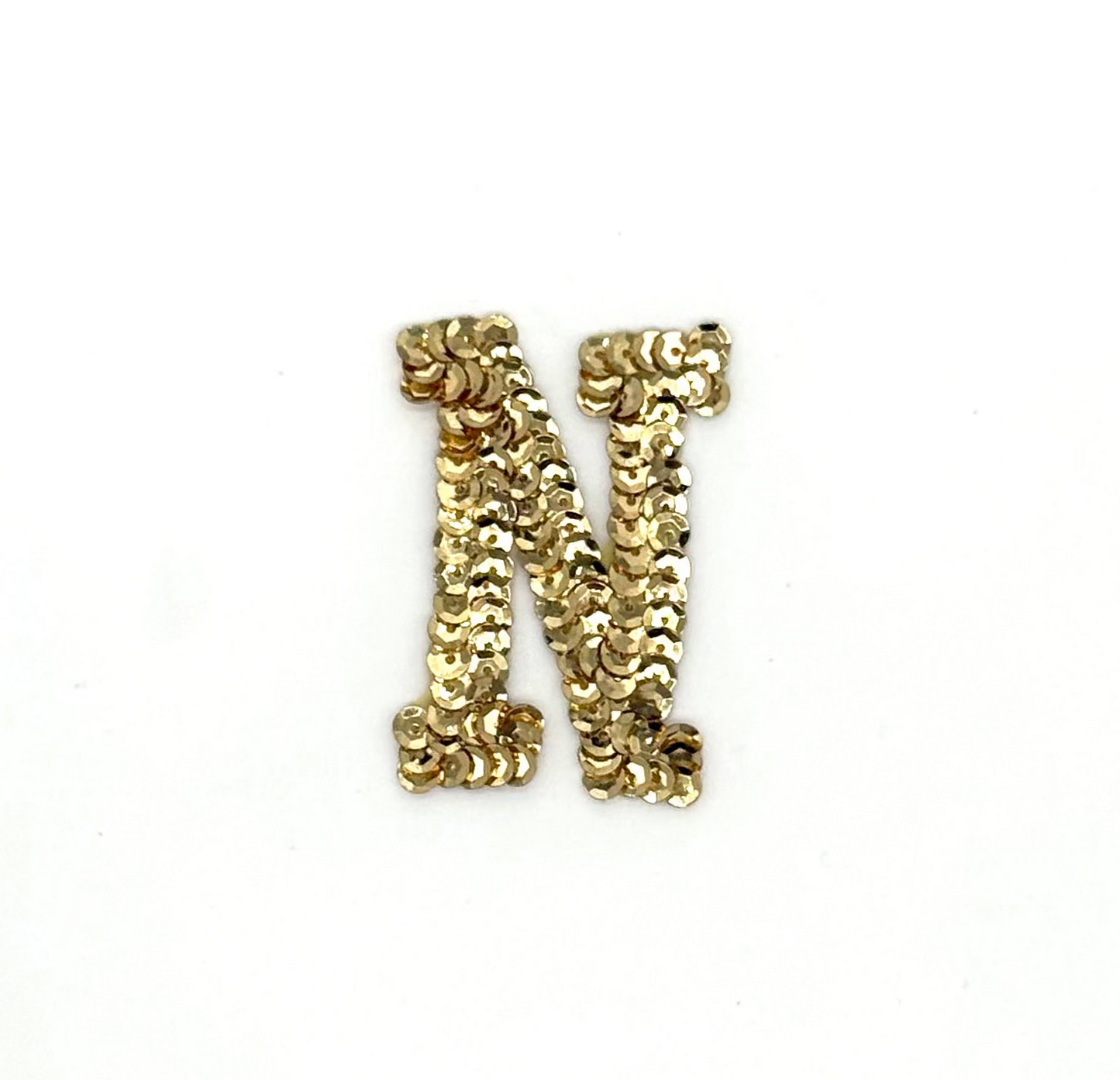 2.25” Letter Appliqué - Dark Gold Sequins - Choice of letter