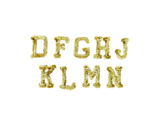 2.25” Letter Appliqué - Bright Gold Sequins - Choice of Letter
