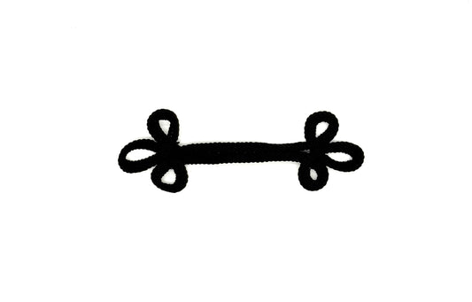 Frog Closure - Black - No Opening 5.5" x 2"