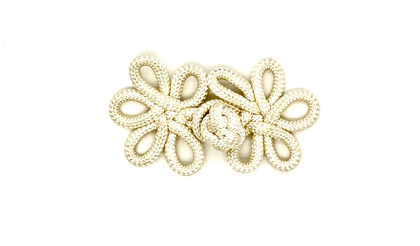 Frog Closure - Ivory 4" x 2"