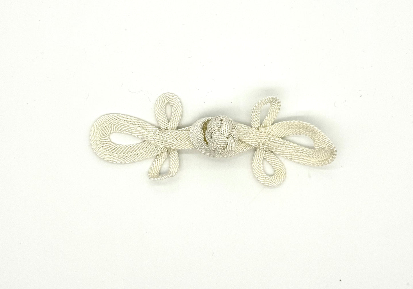 Frog Closure - Ivory Flat Rope 7" x 2.5"