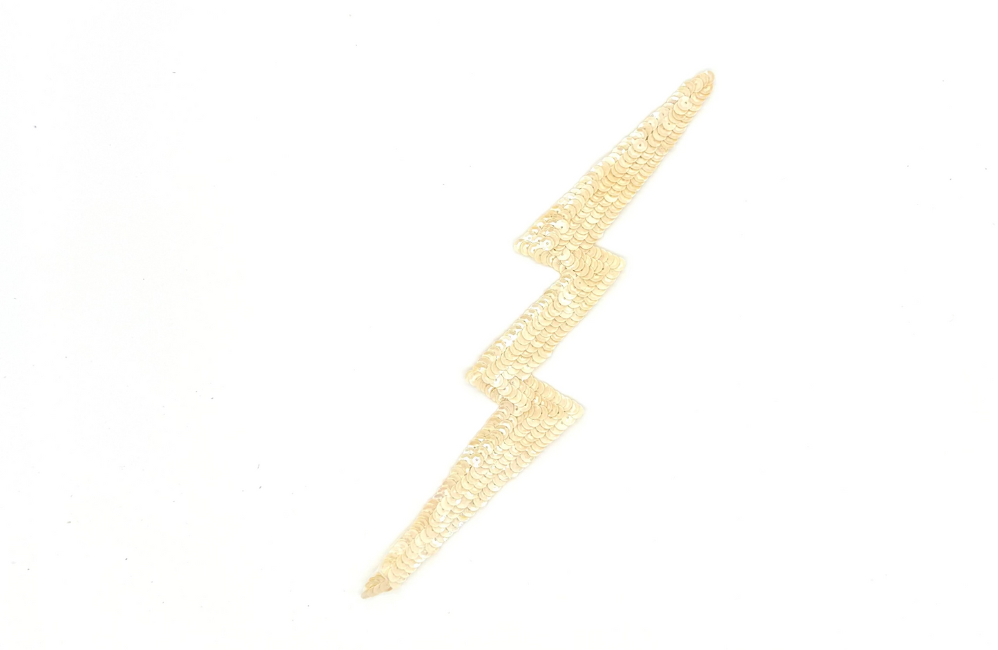 Aplique Rayo - Lentejuelas Beige 28 cm x 5 cm