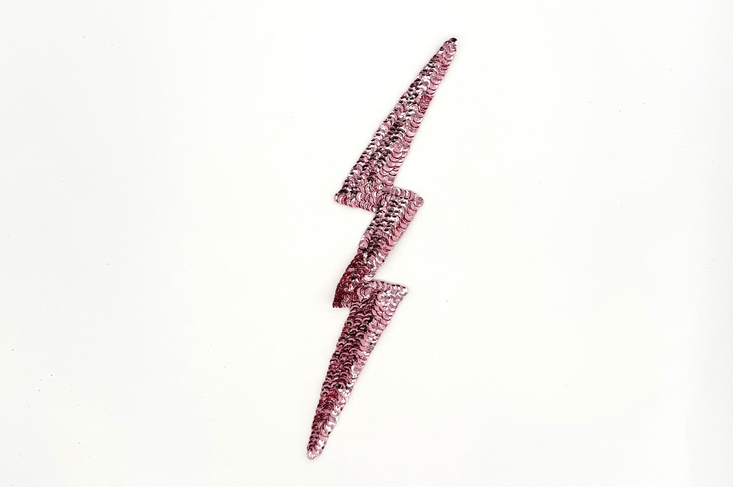 Aplique de rayo - Lentejuelas rosas 28 cm x 5 cm