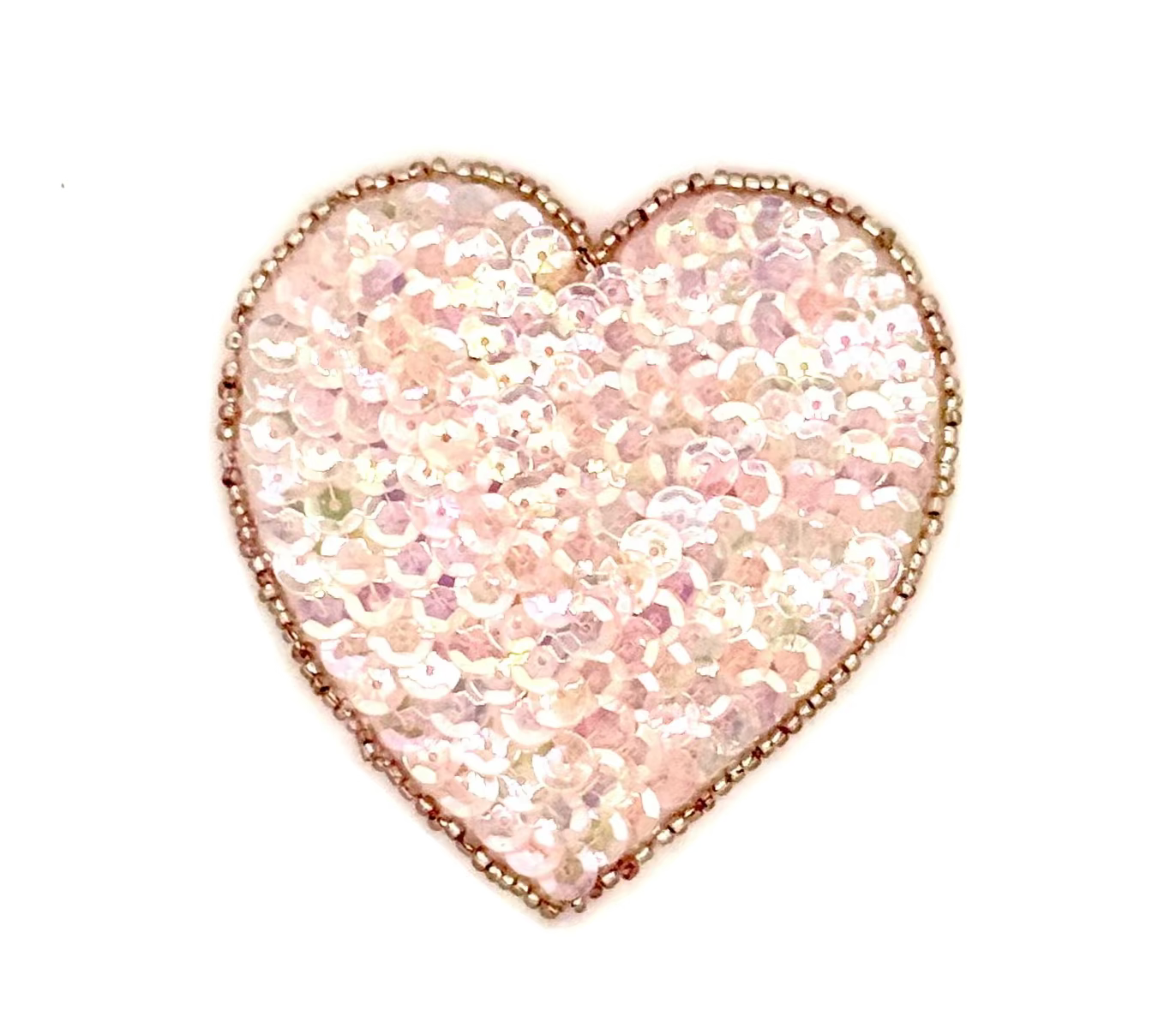 Heart Appliqué - Choice of Color Sequin- Glass Bead 3.25" x 3"