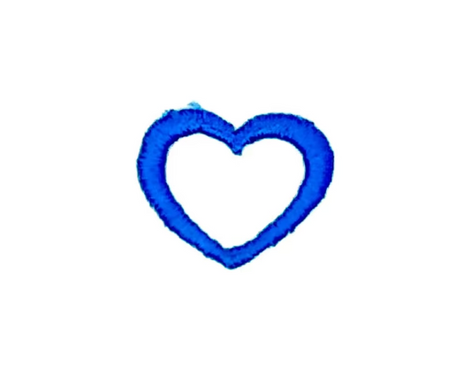 Heart Appliqué - Royal Blue Cut Out Iron-On 1.25” x 1”