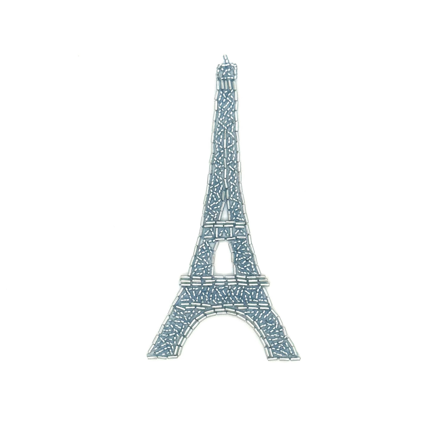 Eiffel Tower - Light Blue Glass Beads 6.5" x 3"