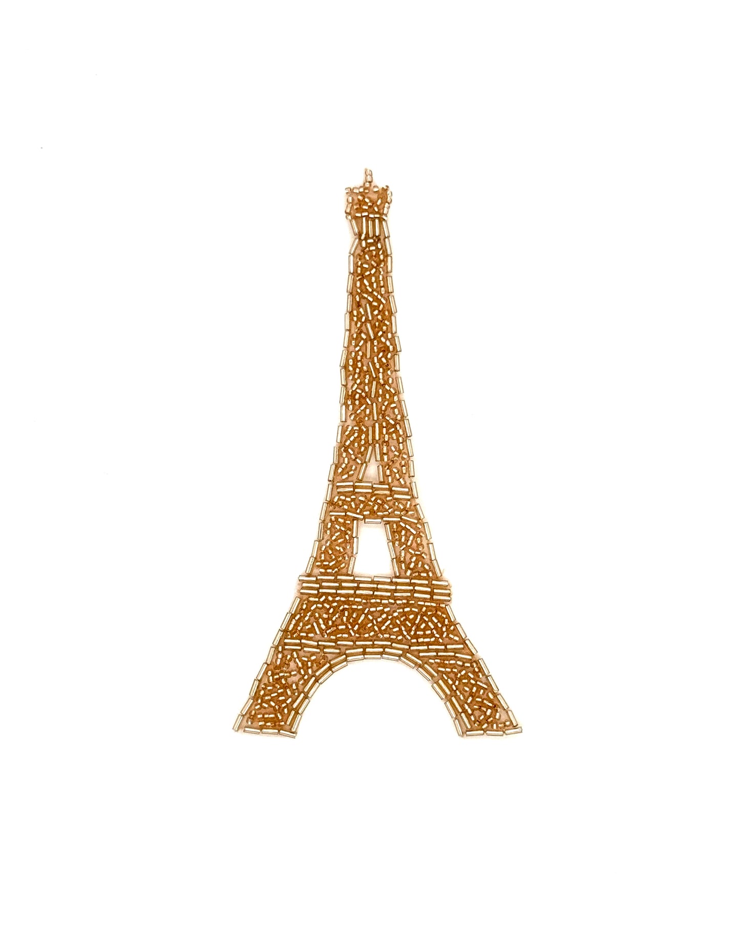 Eiffel Tower - Rose Gold Glass Beads 6.5" X 3"