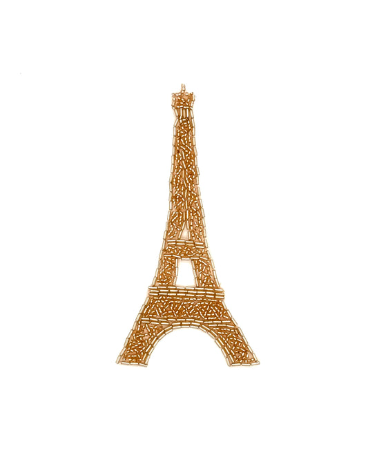 Torre Eiffel - Cuentas de cristal de oro rosa 6.5" X 3"
