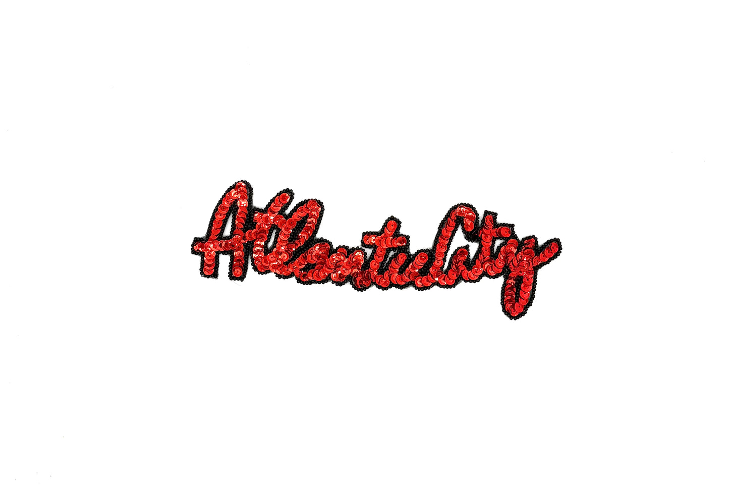 The Word "Atlantic City" - Choice of Sequins/Beads 9" x 3"