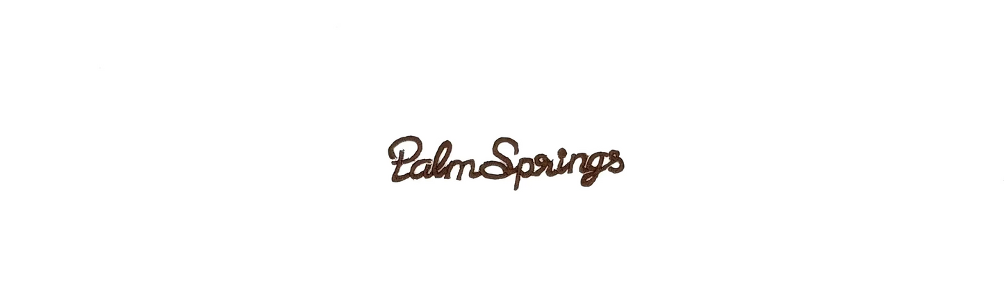 La palabra "Palm Springs" bordada para planchar, 3.5" x .5"