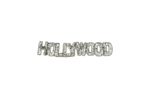 The Word “Hollywood” - Silver Sequins/Beads 10" X 2"
