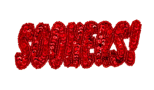Programas de fútbol americano OKLAHOMA SOONERS USA - Lentejuelas/Cuentas rojas 5" x 2"