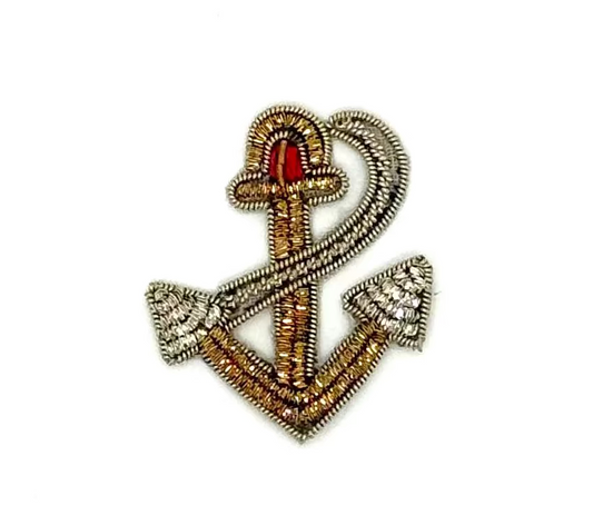 Anchor - Bullion Thread - Silver/Bronze 1.5"