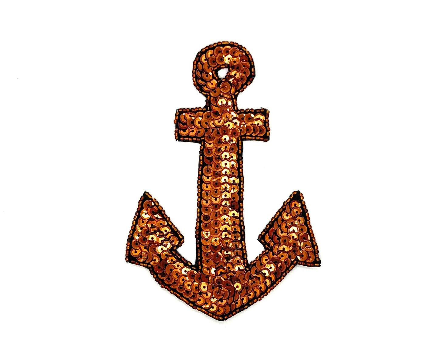 Anchor - Bronze Sequins/Beads 5" x 3.5"