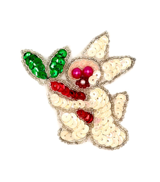 Vintage Rabbit Carrying a Carrot with a Surprised Look  2.5" x 2.75"