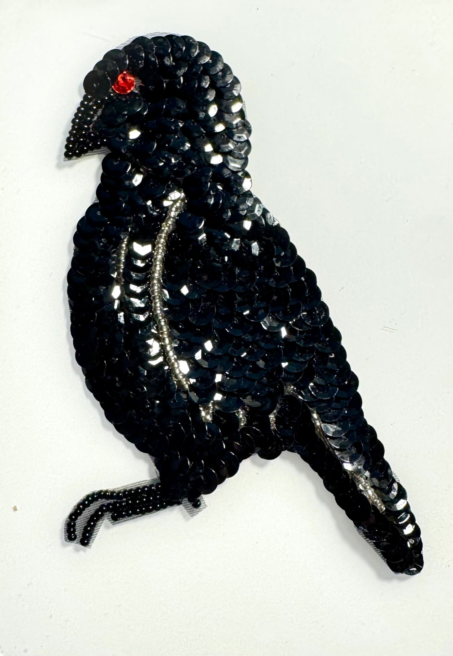 Black Bird with Red Eye 5.5" x 3"