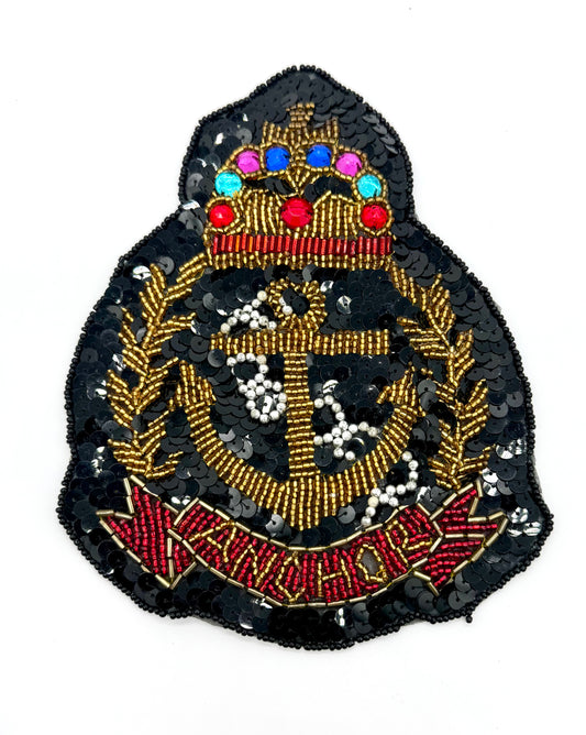 Choice of Size Anchor with Crown Large Patch, 2 variants, 11" x 9", 6.5" x 5.25"