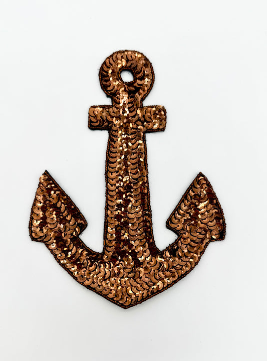 Anchor - Bronze Sequins/Beads 7.5" x 5.5"