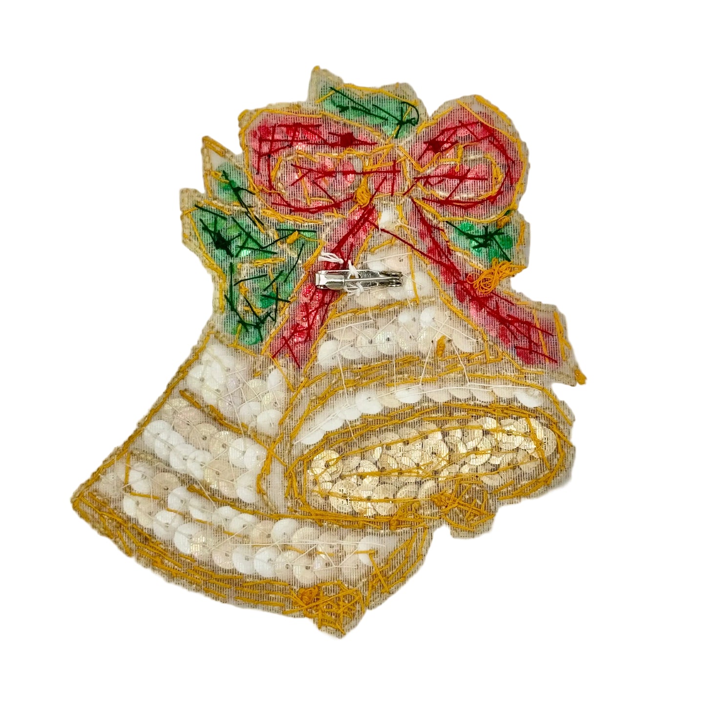 Cascabeles Navideños con Lazo, Cuentas de Lentejuelas 4,45 cm