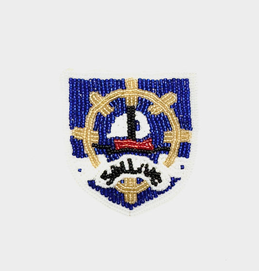 Nautical Beaded Pocket Patch Crest 3.25" X 3"