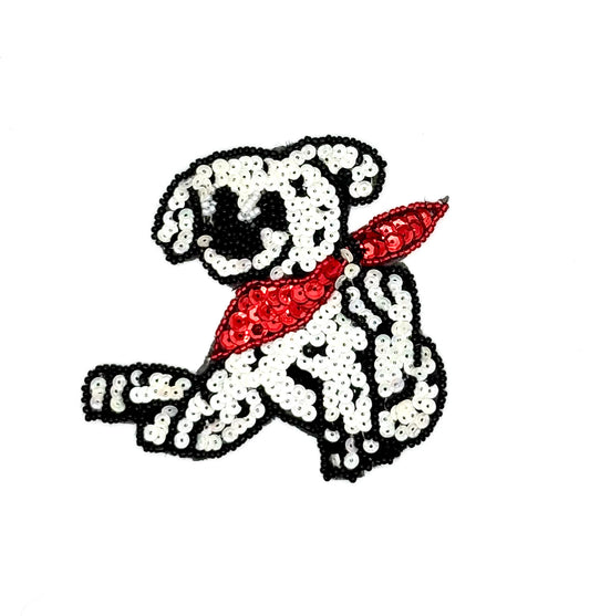 Dalmatian Dog with Red Bow 4.25"x 3.75"