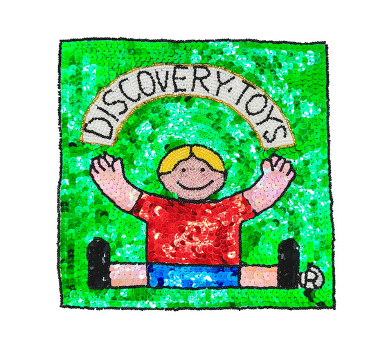 Vintage Sequin Art Panel – Children's Activity Design, 8" x 8"