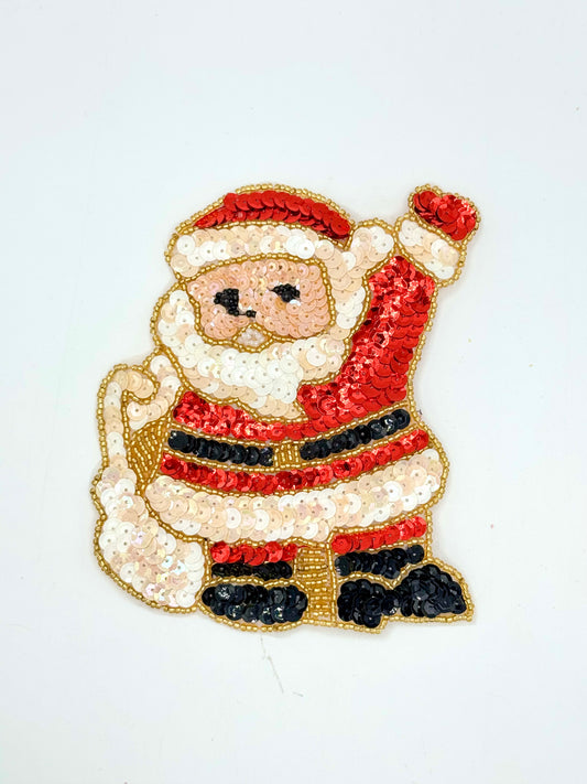 Santa Waving with Toy Sack 5.75" x 5"