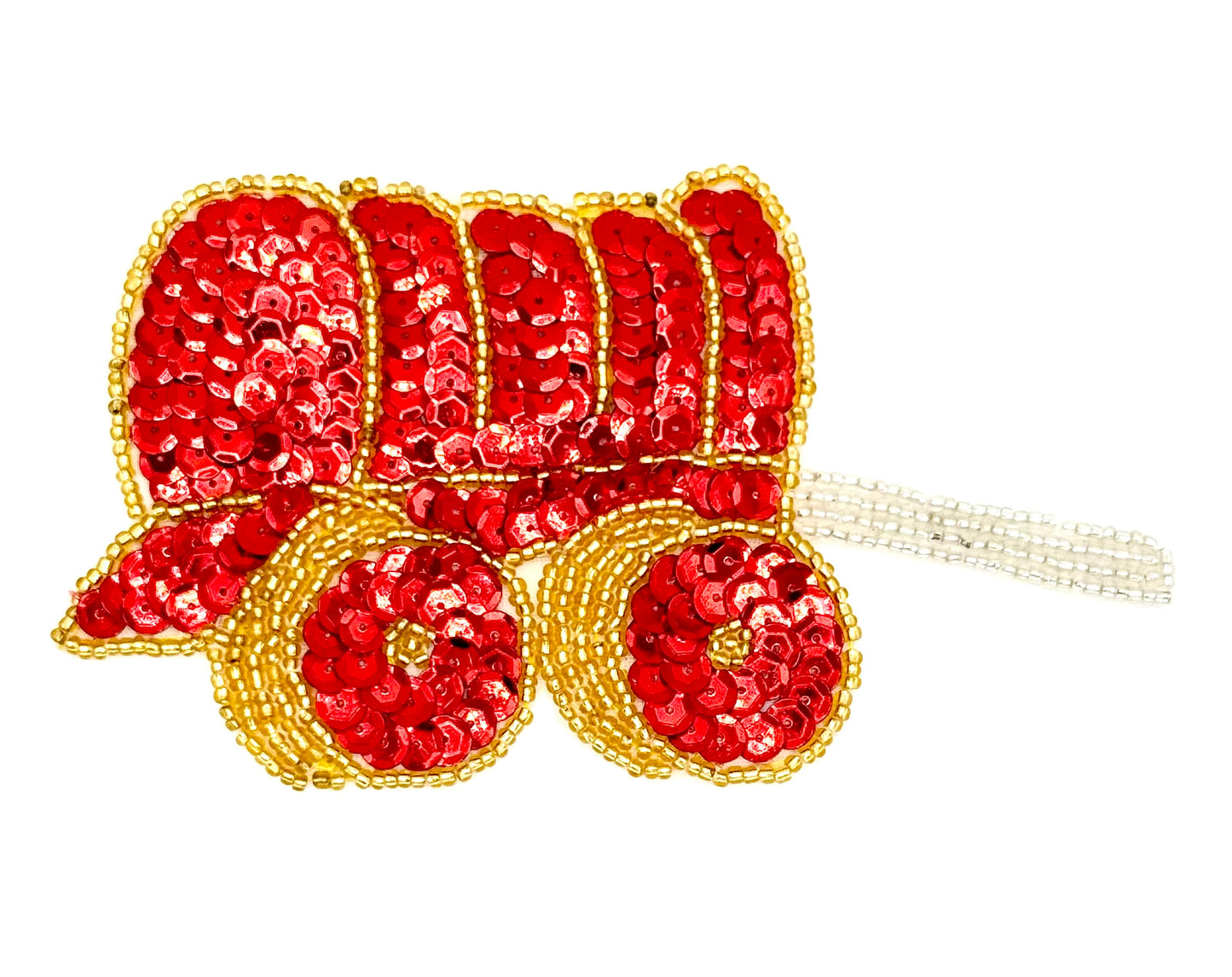 Covered Wagon - Red, Silver and Gold -  5.5" x  3.25"