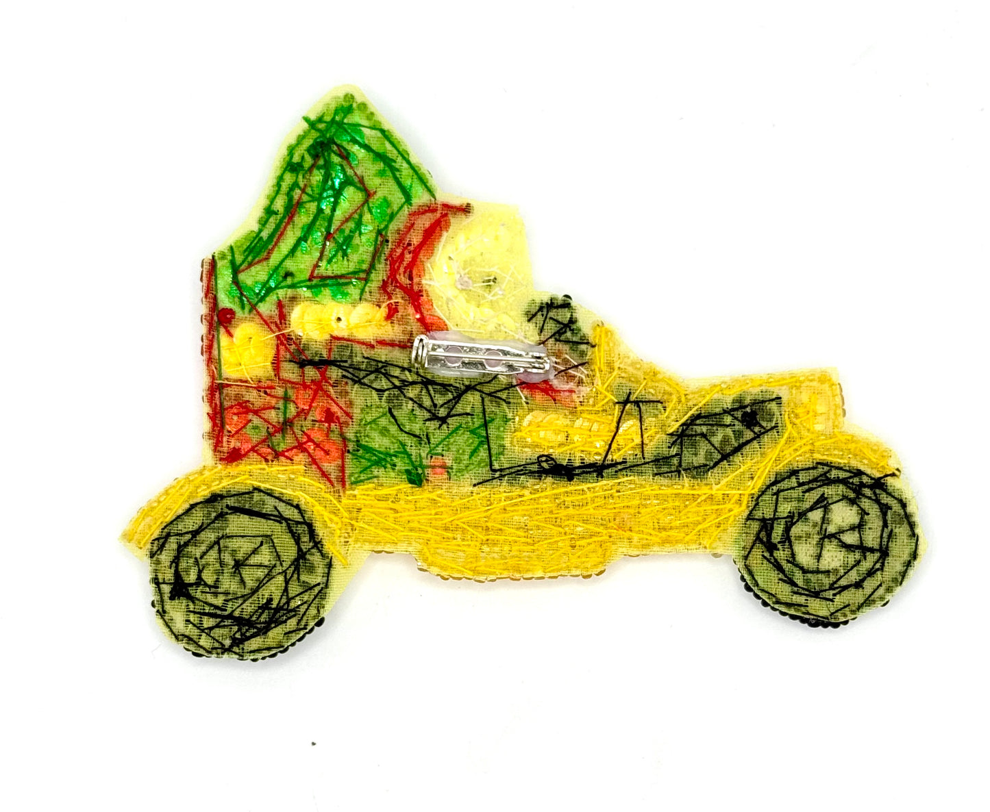 Santa driving a Car with Presents 4.75” x 3.5”