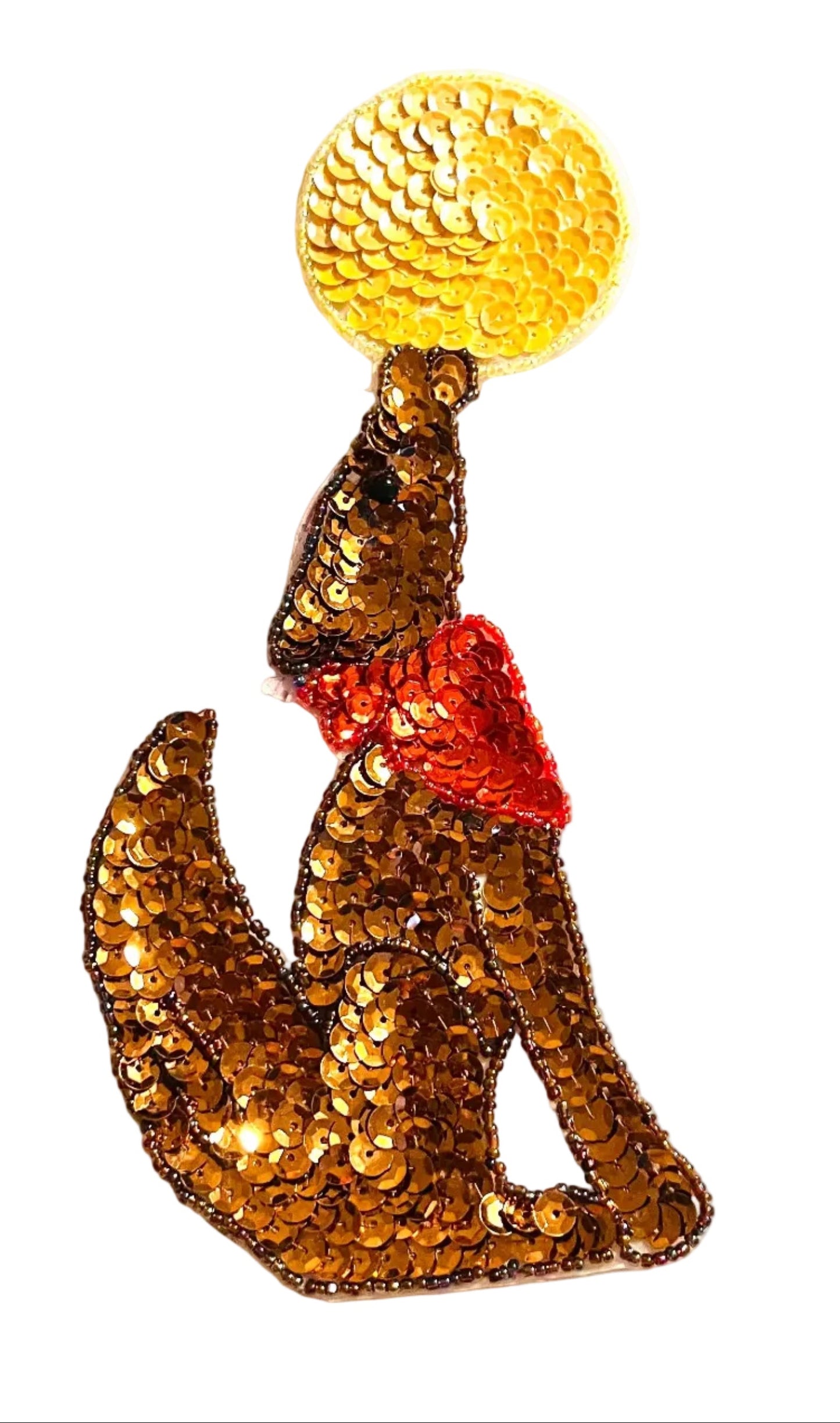 Coyote Perro Aullando a la Luna 8.25" x 4"