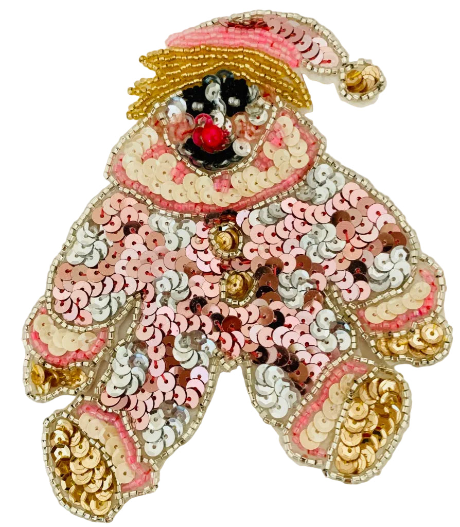 Christmas Santa Bear Pink