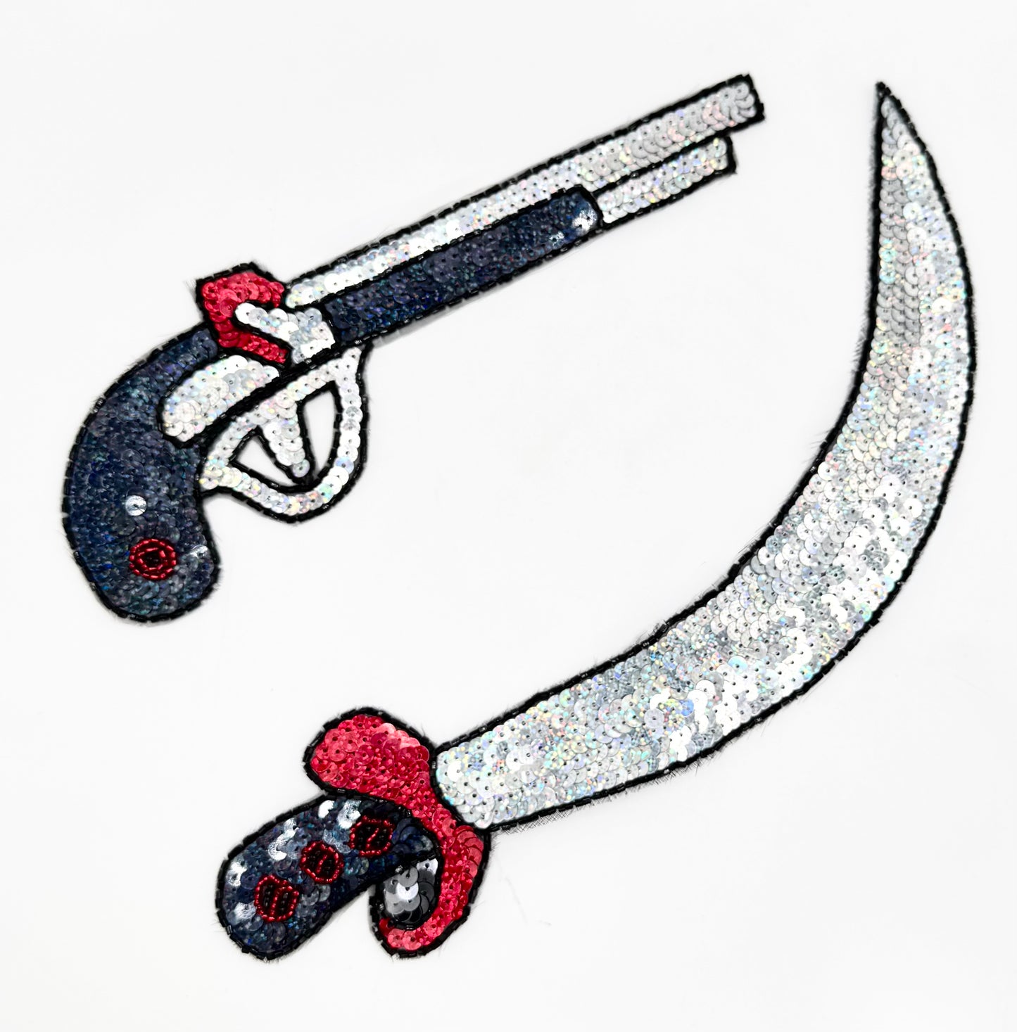 Pirate Costume Set for Mardi Gras - Sword (10.75" x 3.25") and Gun (8.25" x 3.5")