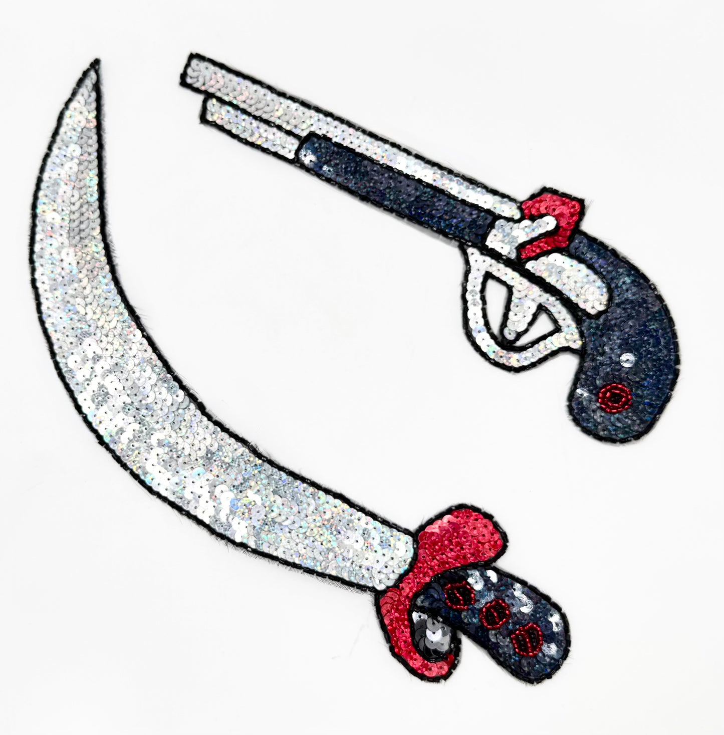 Pirate Costume Set for Mardi Gras - Sword (10.75" x 3.25") and Gun (8.25" x 3.5")