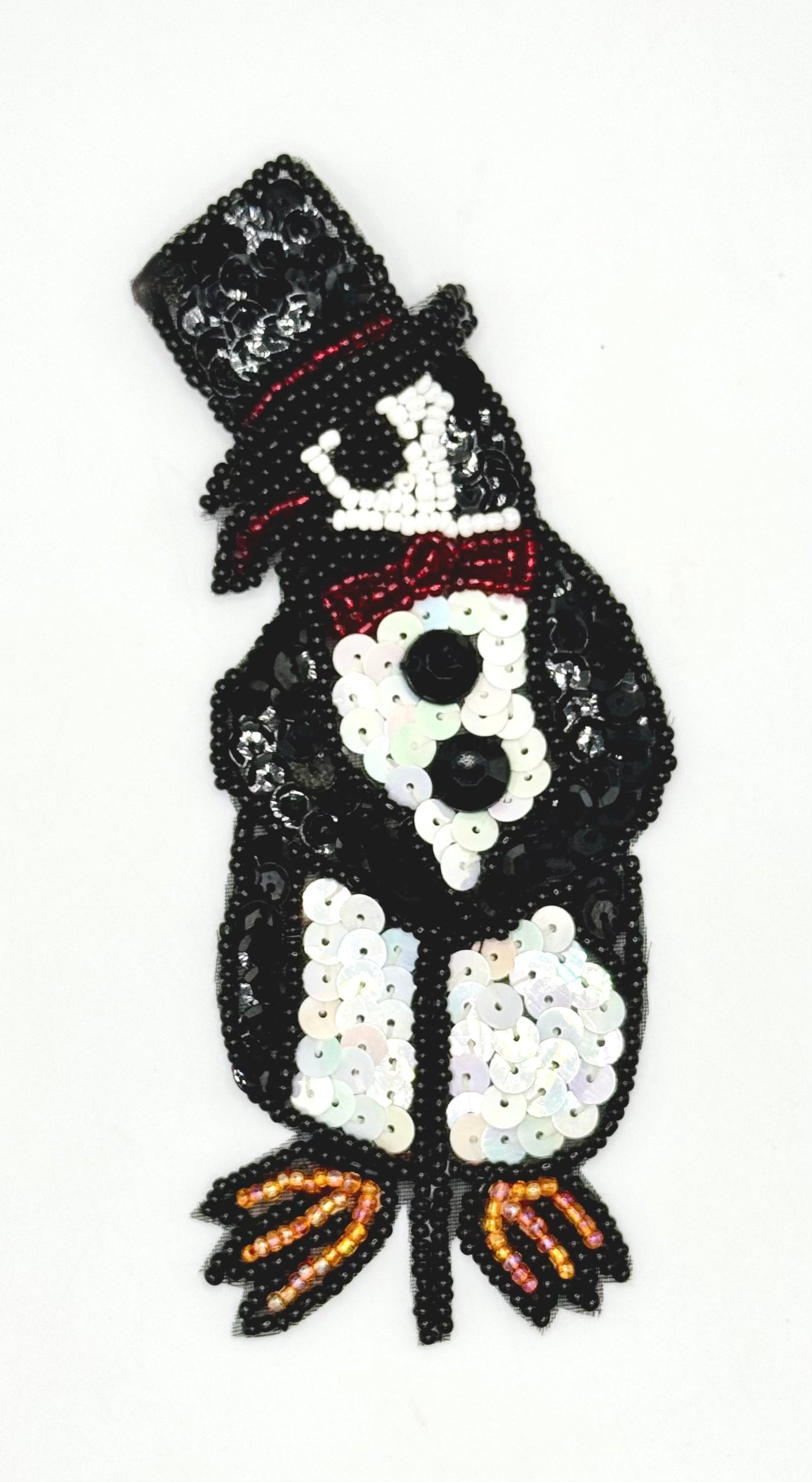 Pingüino con Sombrero de Copa, Pajarita Roja y Bastón 5" x 2.25"