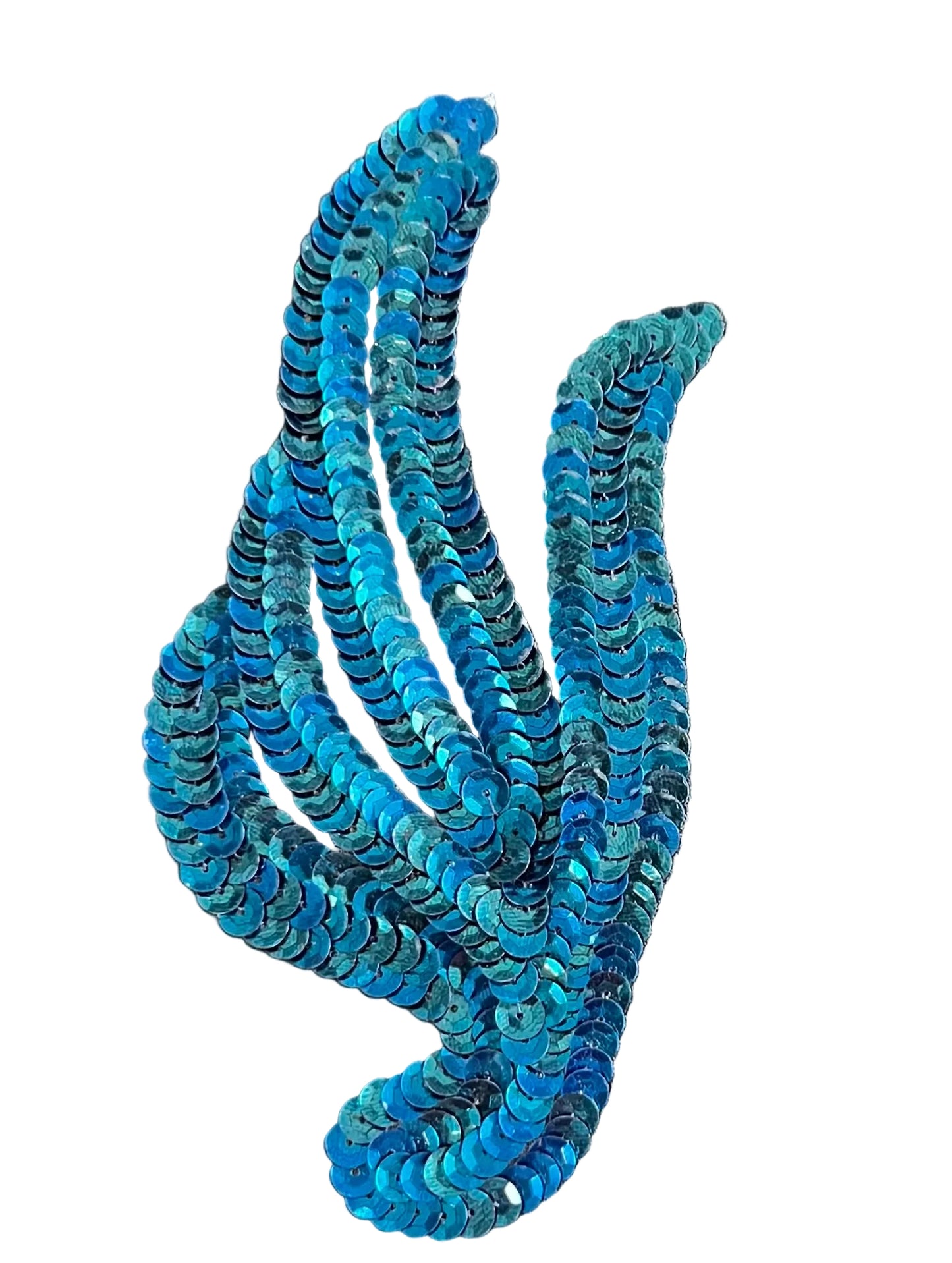 Hoja Individual con Lentejuelas Turquesa Oscuro* 15.24 cm x 7.62 cm