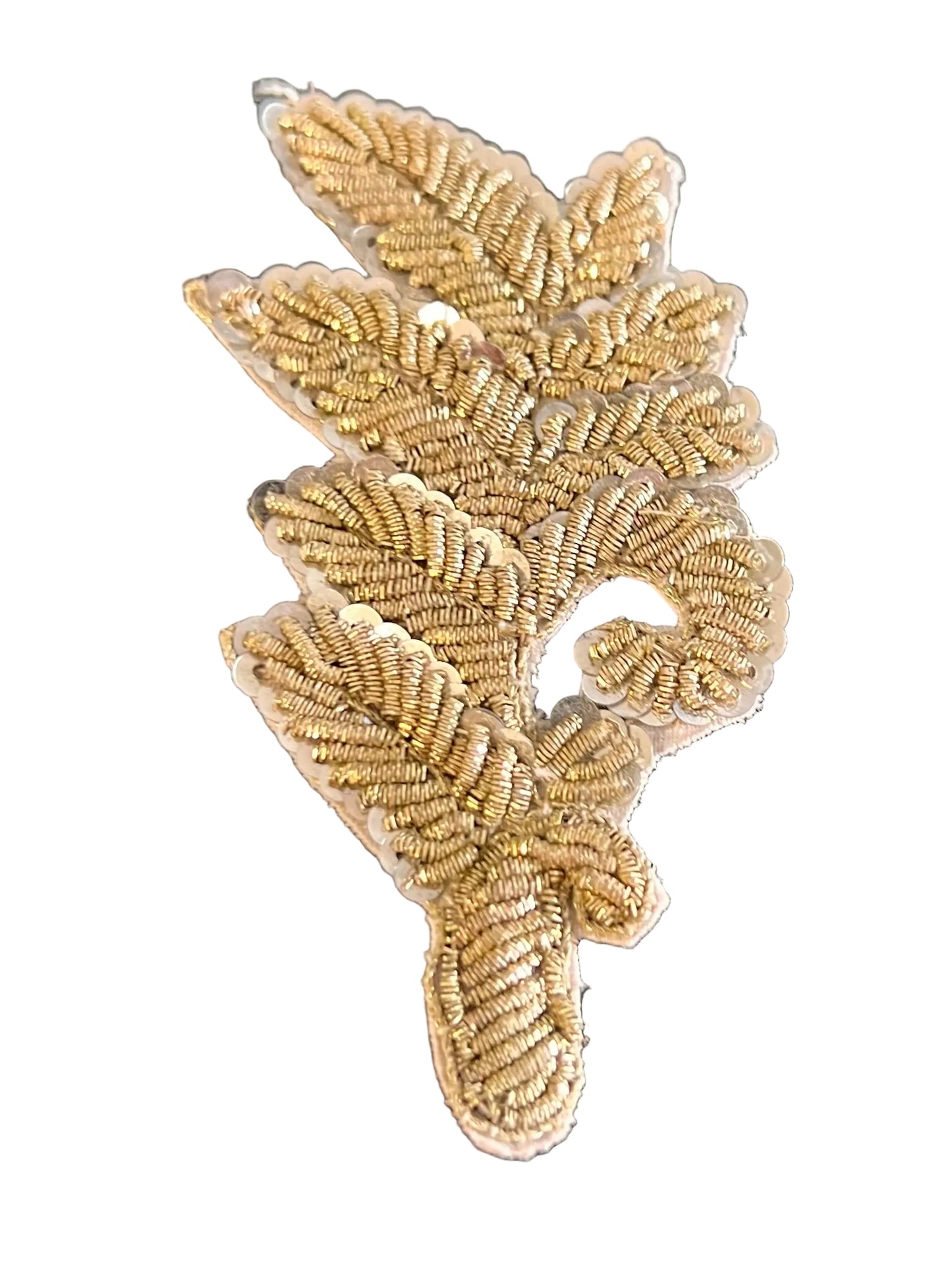 Hoja con Hilo de Lingote de Plata 2.5" x 3.5"
