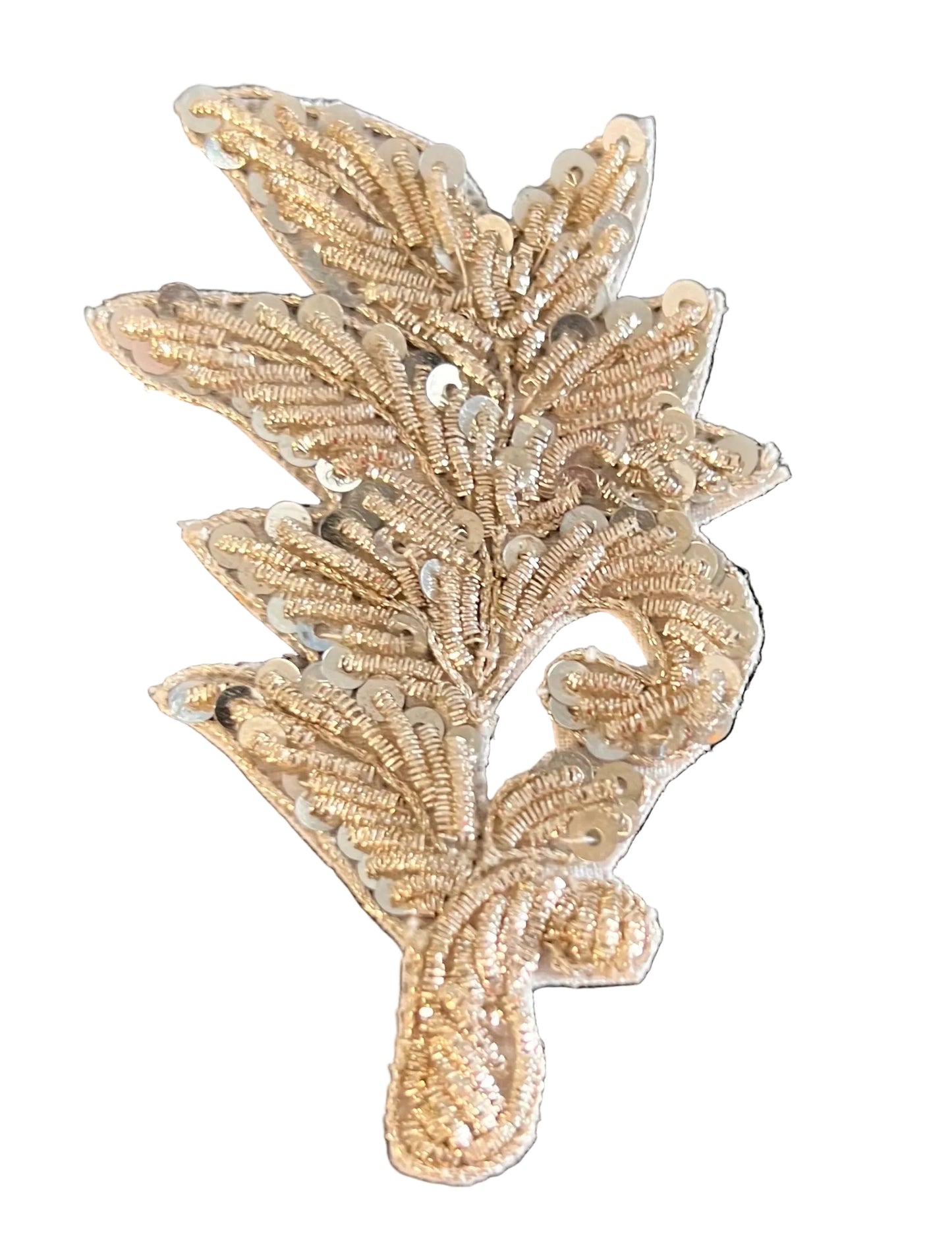 Hoja con Hilo de Lingote de Plata 2.5" x 3.5"