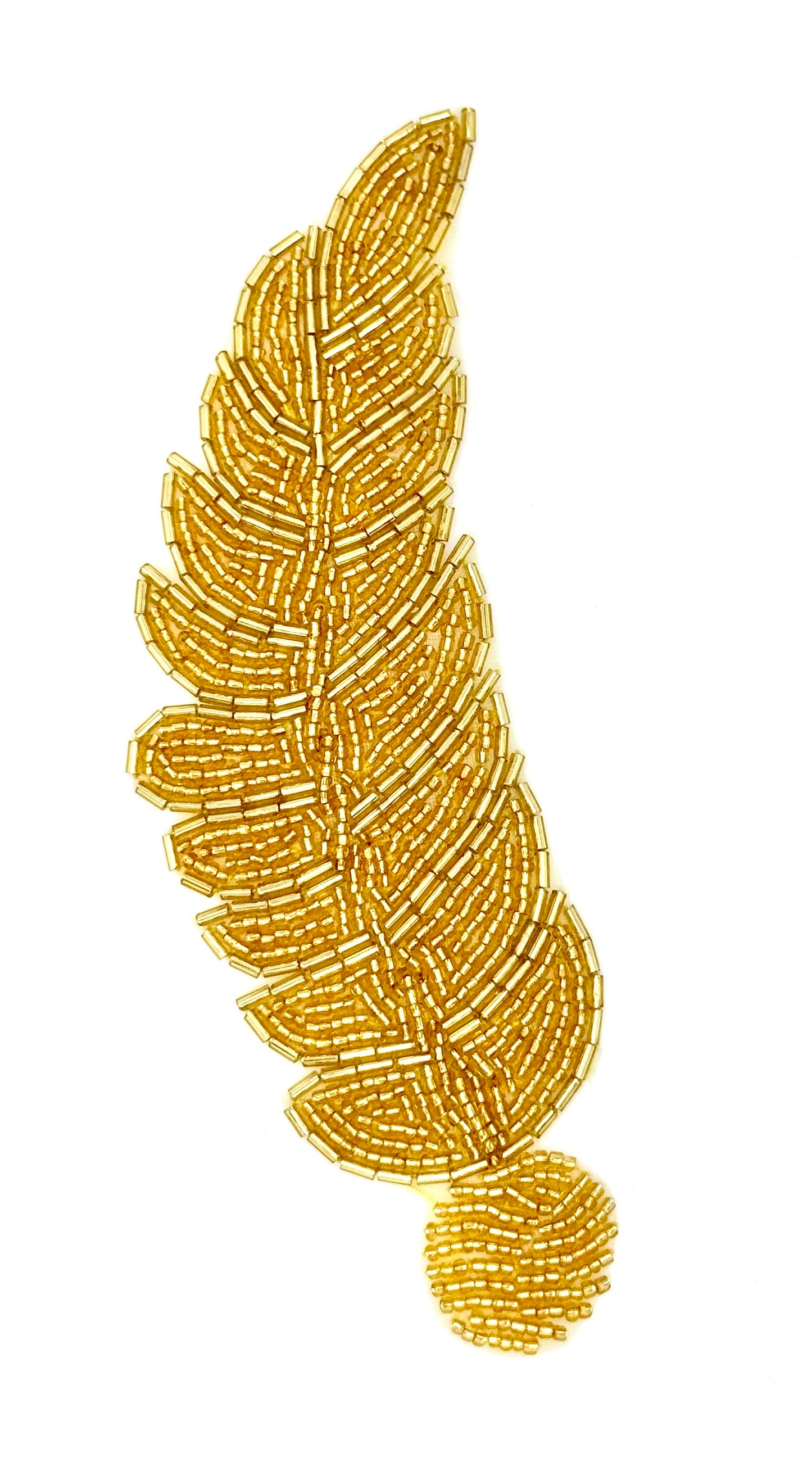 Hoja de cuentas - Cuentas de vidrio dorado 6.5" x 2"