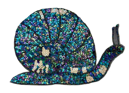 Snail with Moonlite Sequins and Beads 9.25" x 6.5"