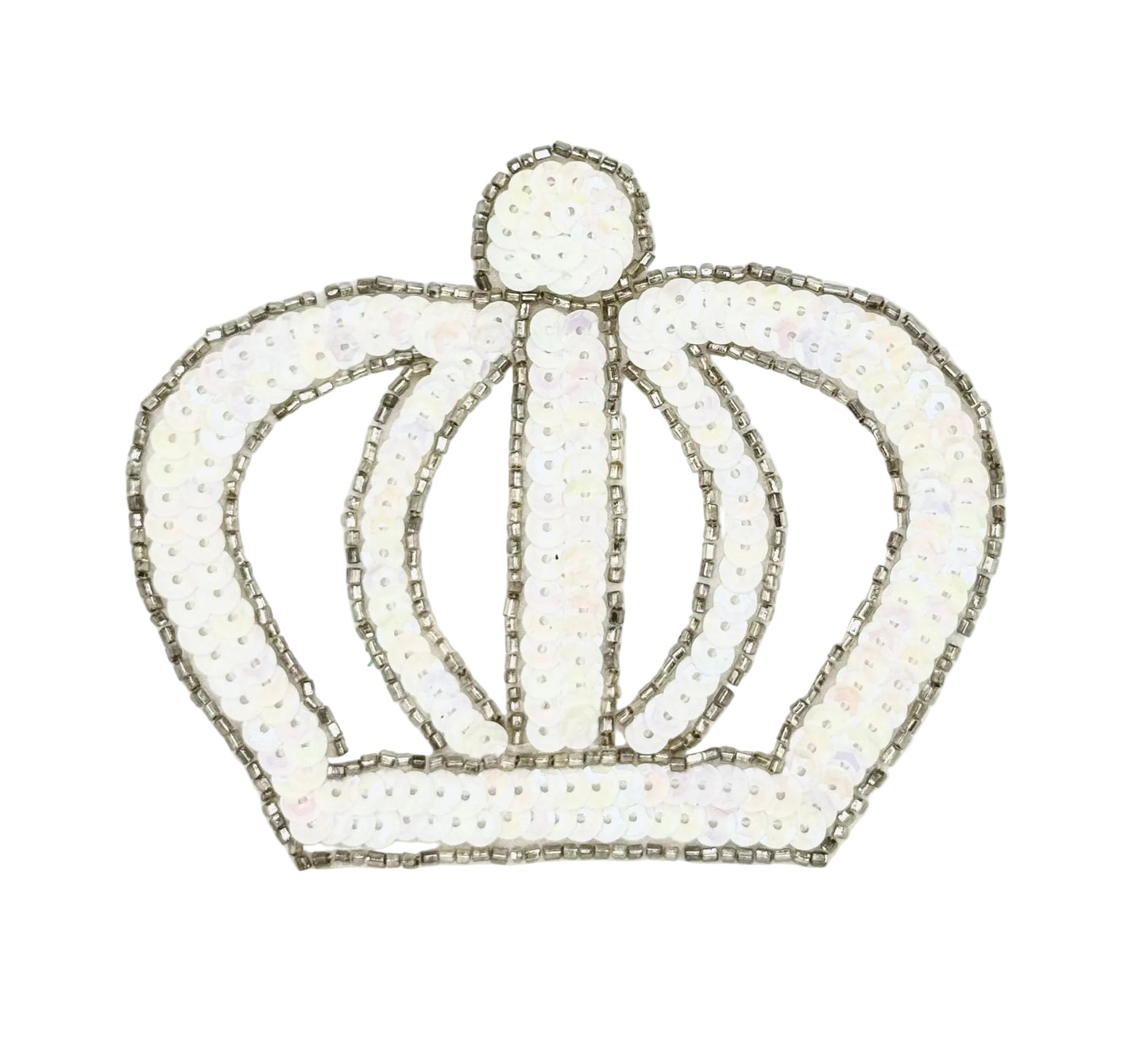 Decorative crown made of beads on a white background