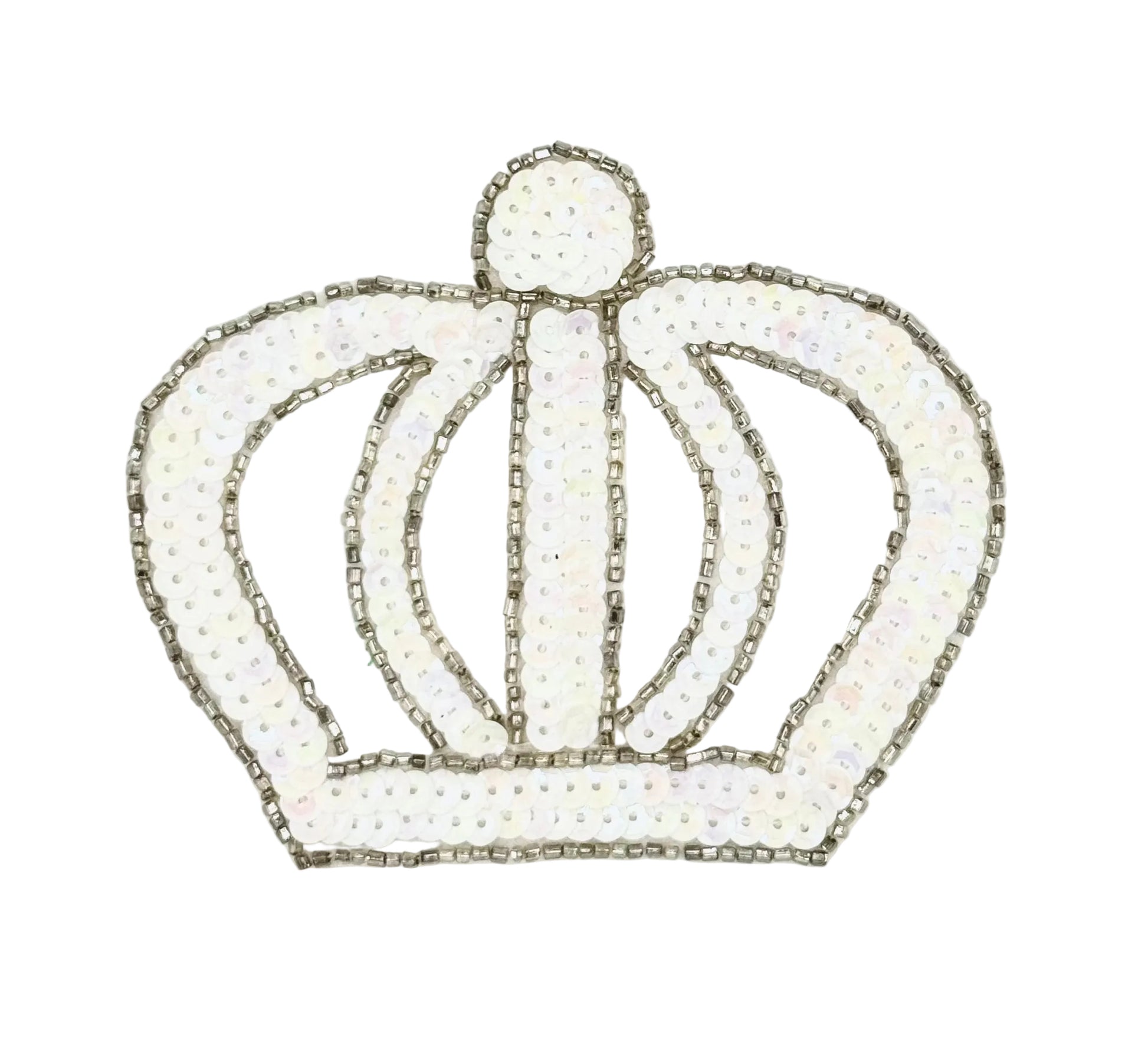 Decorative crown made of beads on a white background