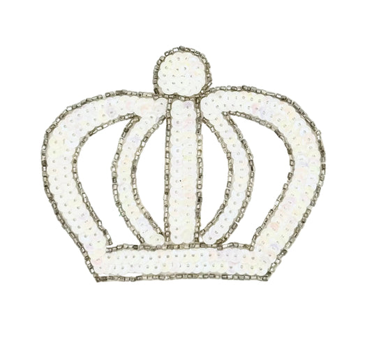 Decorative crown made of beads on a white background