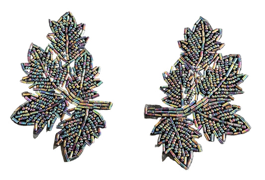 Leaf Pair Moonlite beads 4" x 2.5"